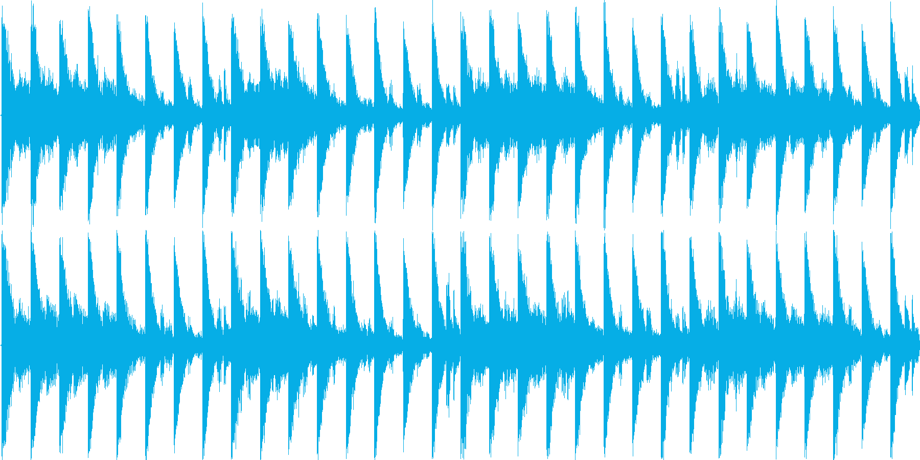 テクノを強く意識した楽曲です。繰り返し…の再生済みの波形