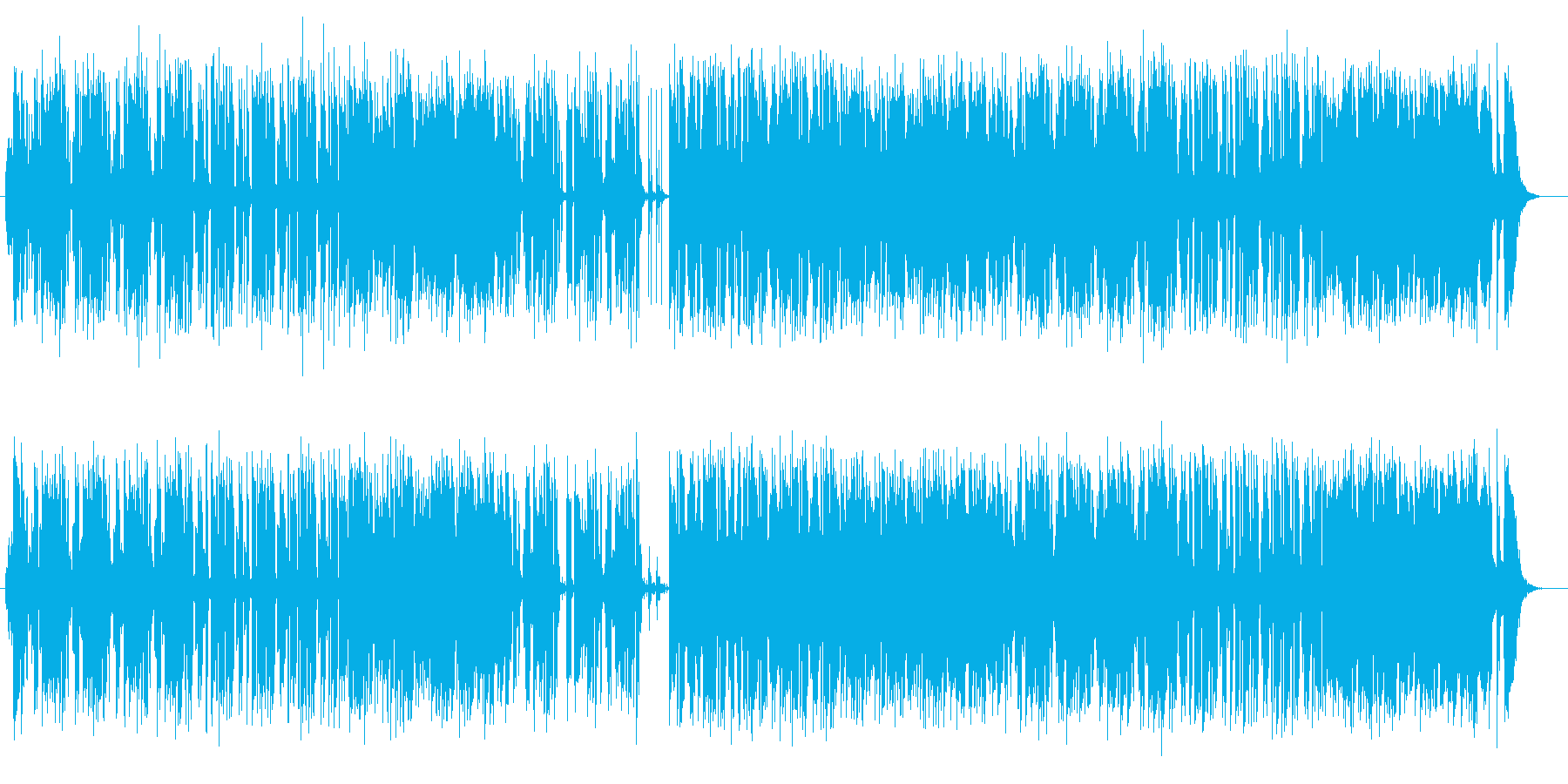 きれいな音色の快適ミュージックの再生済みの波形