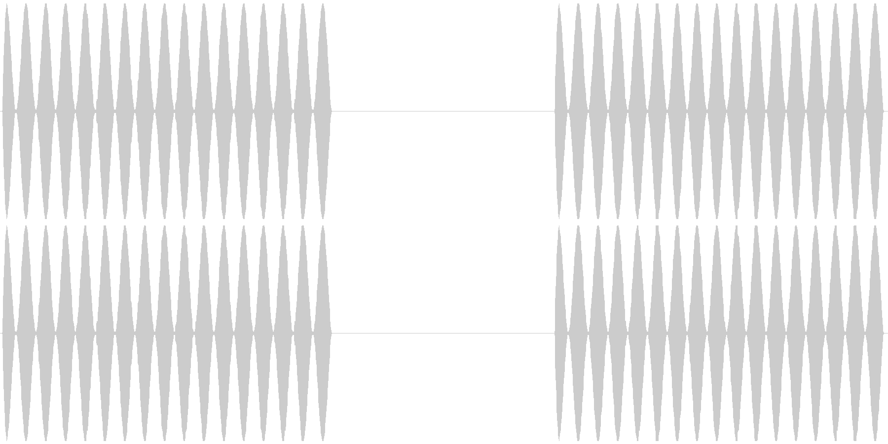 電話 呼び出し音 プルルルル×2 の未再生の波形