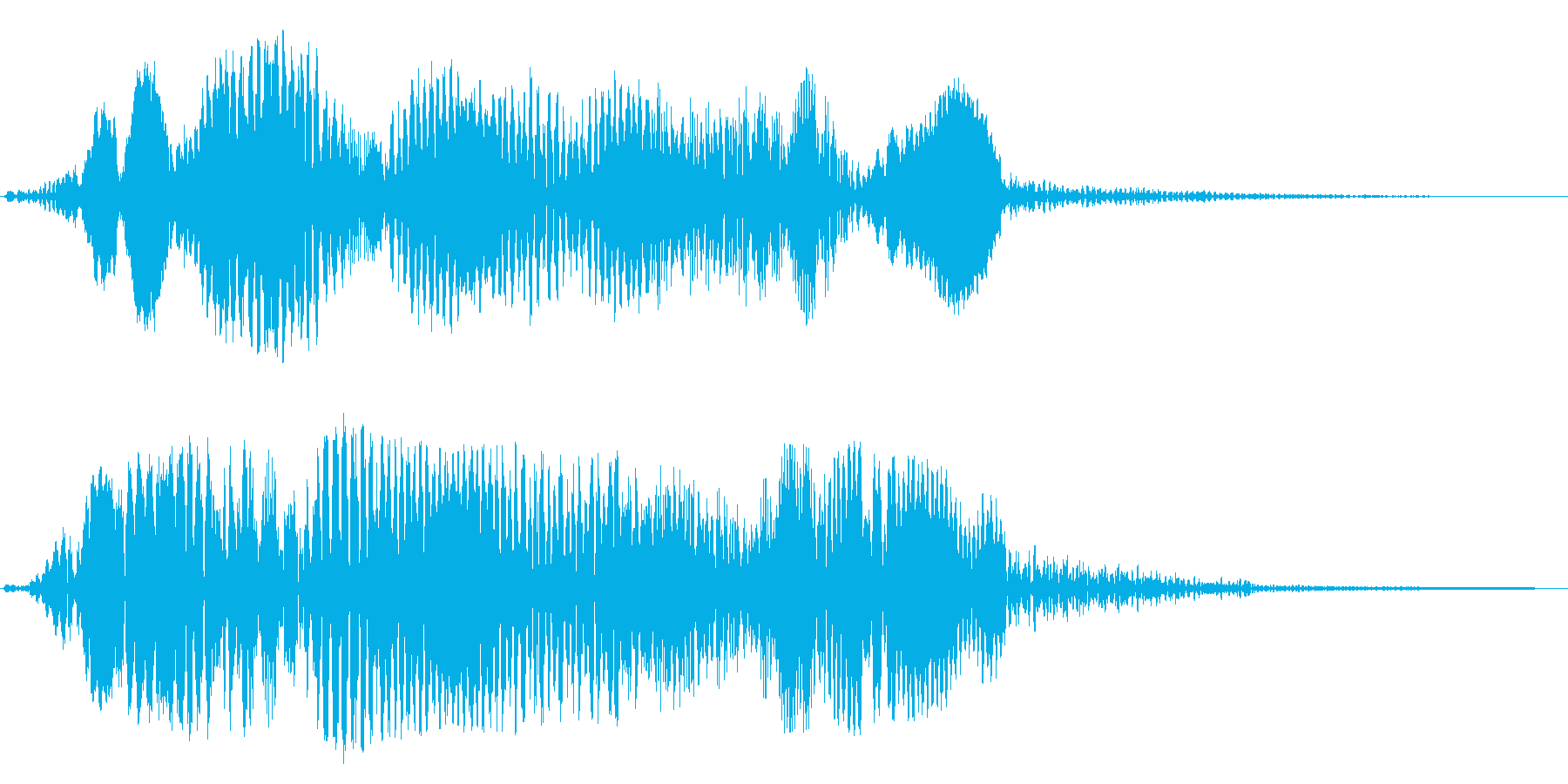 キーンとボーンが合わさった異次元の音の再生済みの波形