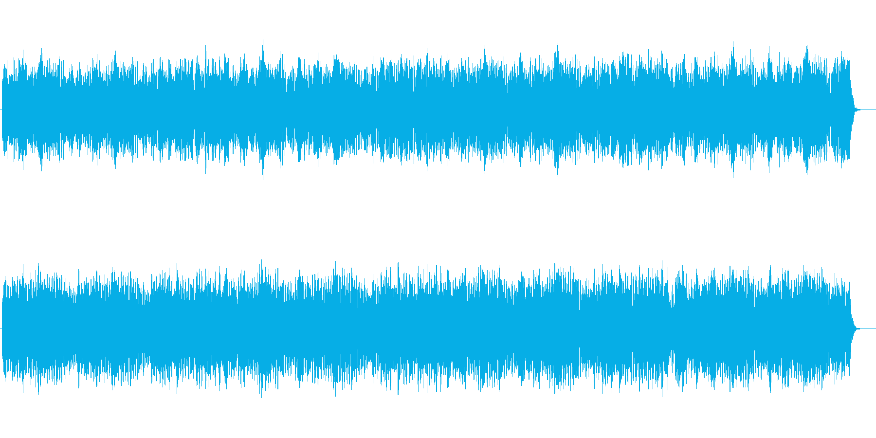 流れるようなヒーリングミュージックの再生済みの波形