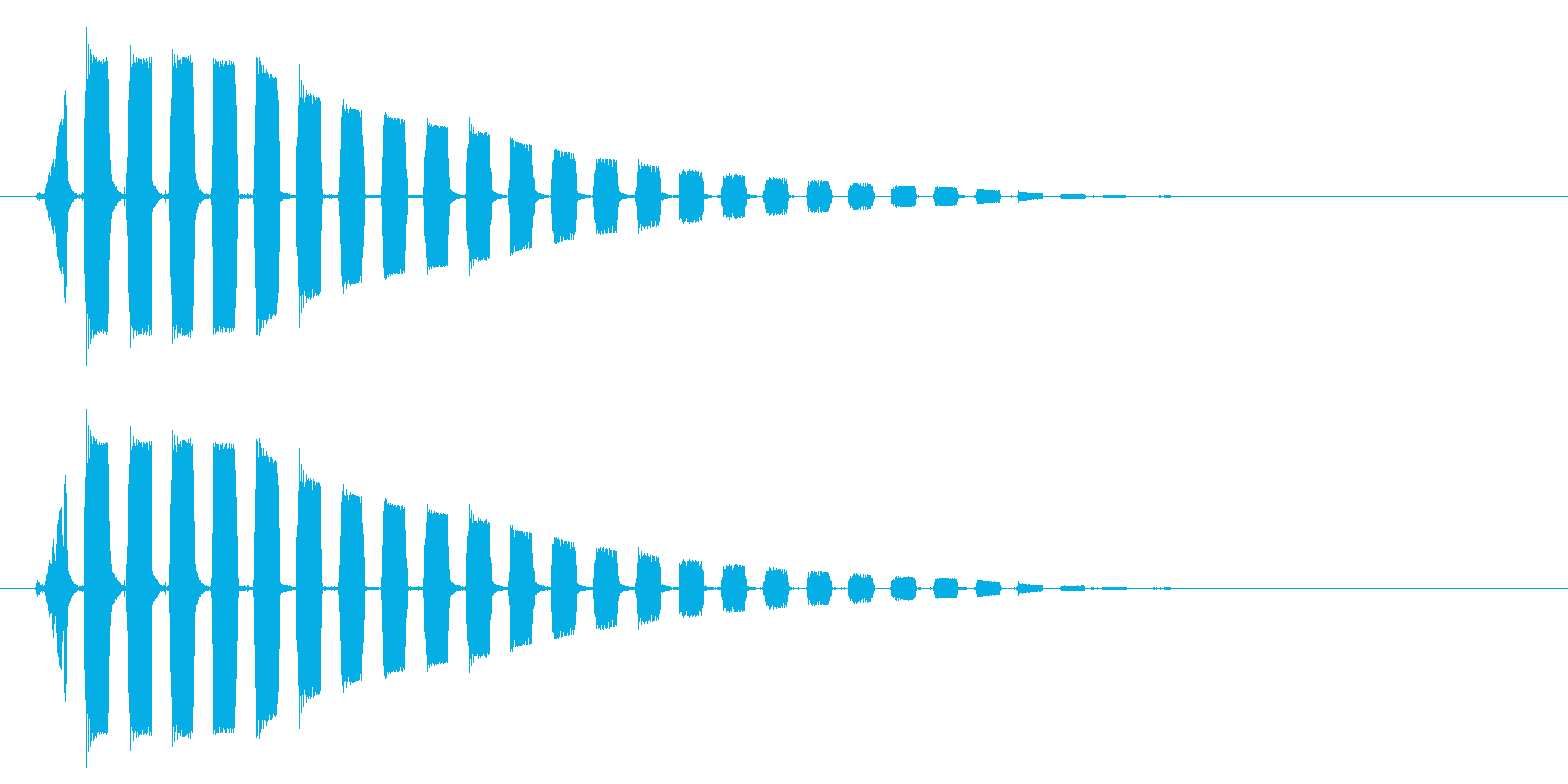 ビョーン↑(音が高めの跳ねる音)の再生済みの波形
