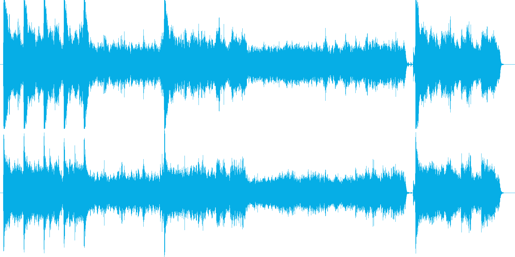 絶望を感じさせる楽曲の再生済みの波形