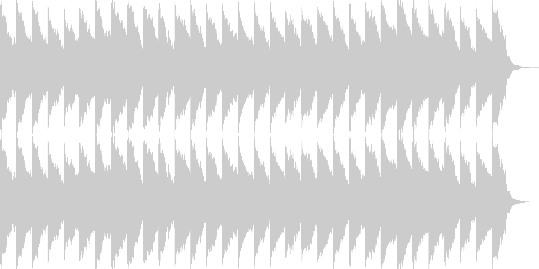 踏み切りの音(ドップラー効果付き)の未再生の波形