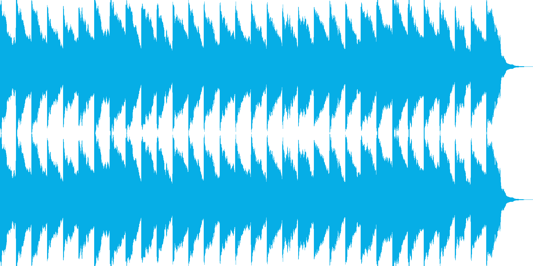 踏み切りの音(ドップラー効果付き)の再生済みの波形