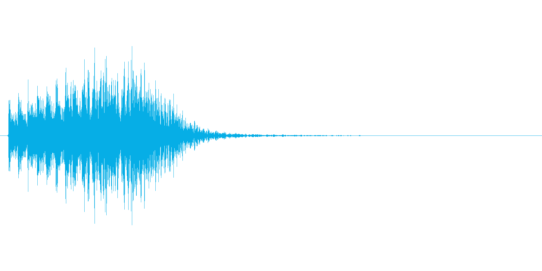 動画の場面転換向けの効果音(低め、上昇)の再生済みの波形
