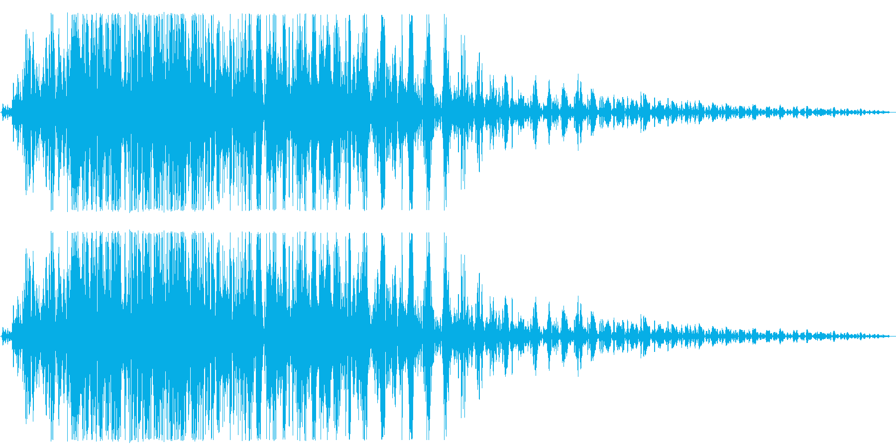 ガオー(猛獣、ライオンのうなり声控えめ)の再生済みの波形