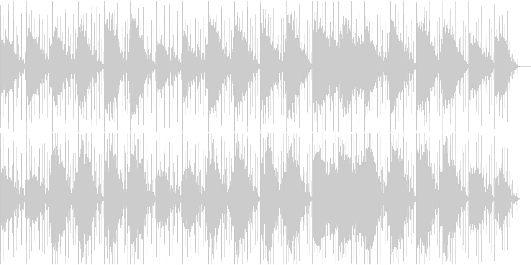 無気力、気だるさをイメージした曲の未再生の波形