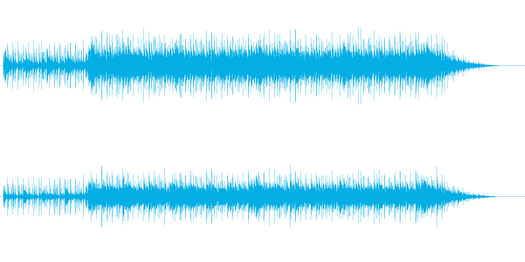 わくわくするポップスの再生済みの波形