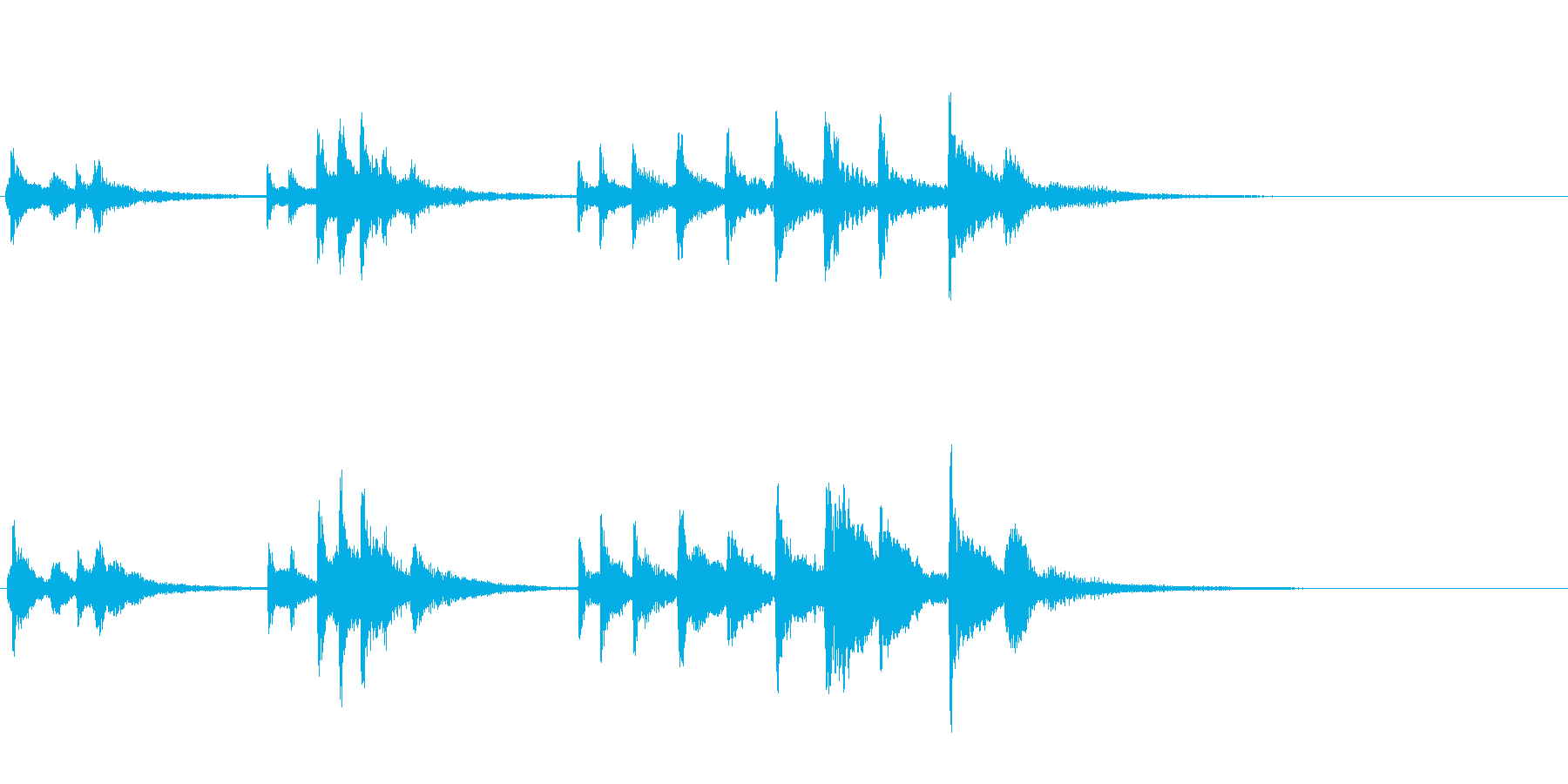 素朴で優しい感じのハープ音です。の再生済みの波形