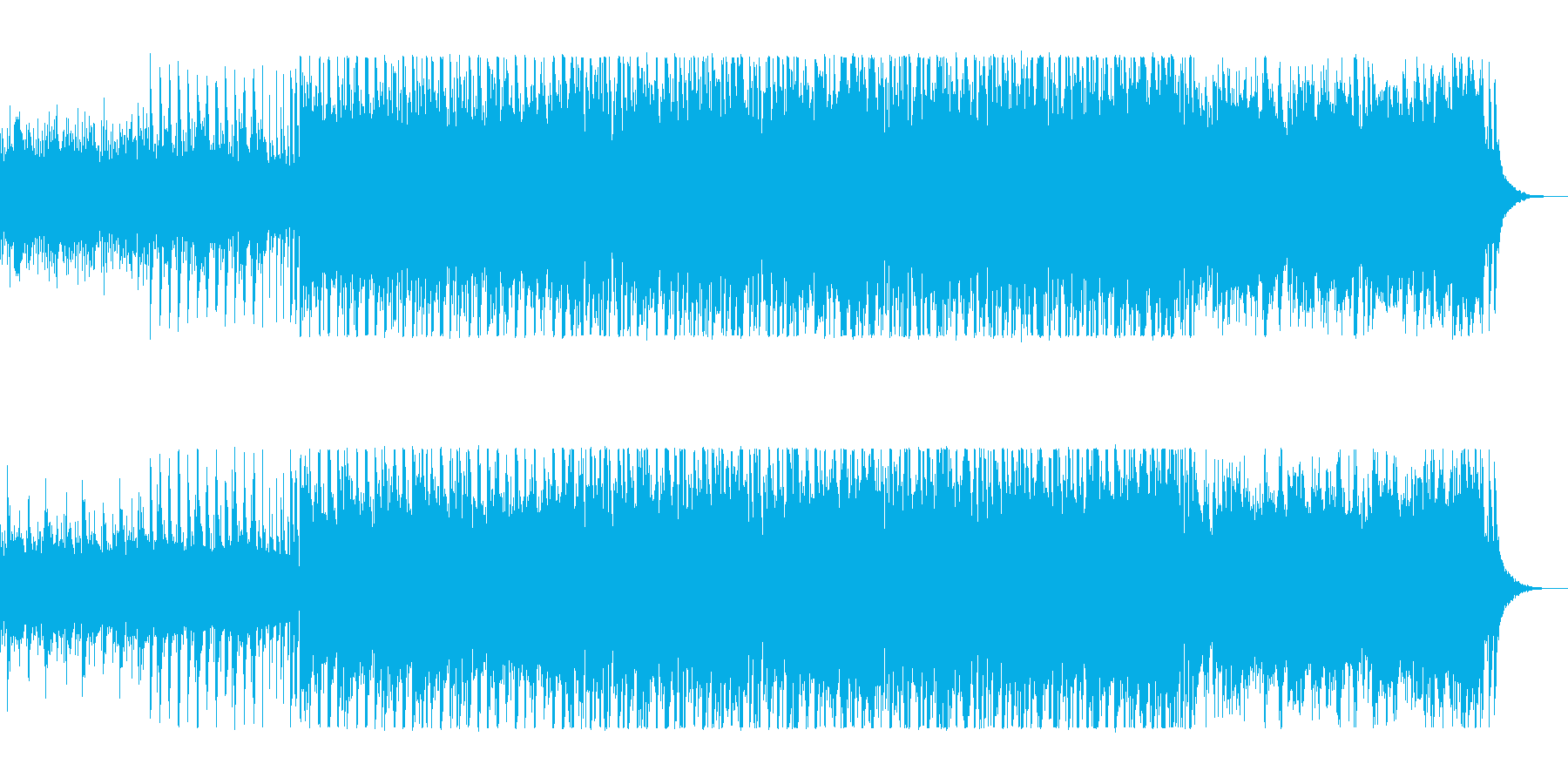 明るくリズムの良い軽快でポップな曲の再生済みの波形