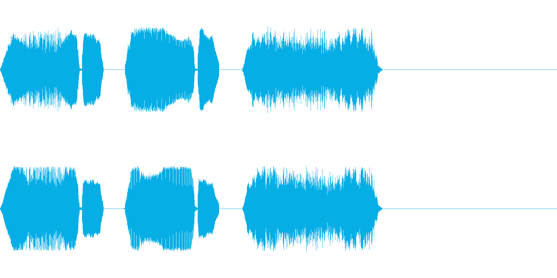 赤ちゃんの泣き声の再生済みの波形