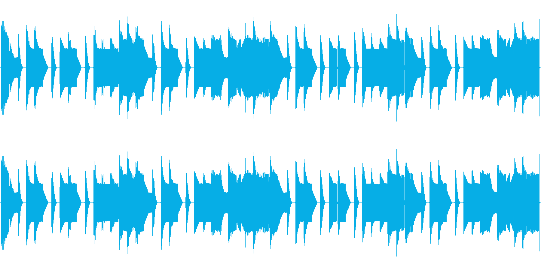 チップチューンの短いループ2の再生済みの波形