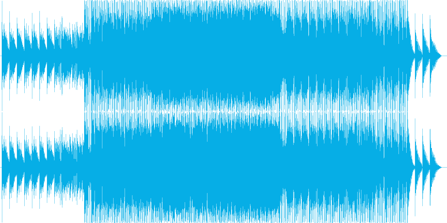 セツナ系の温かいポップスの再生済みの波形