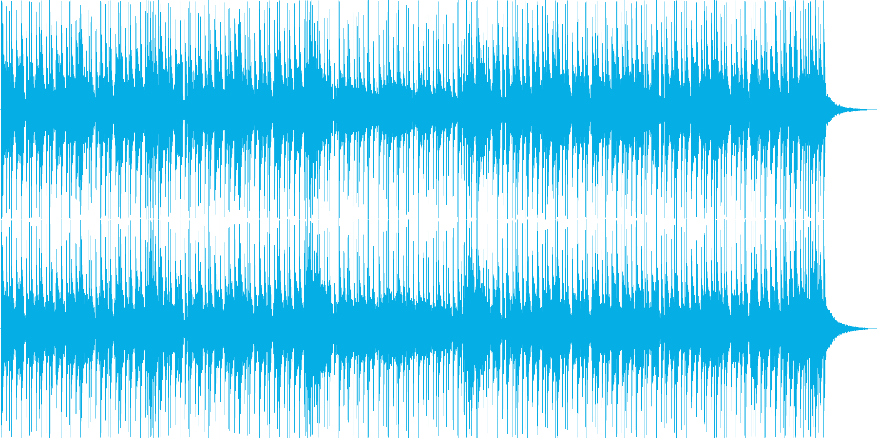 ほのぼのとした口笛風のBGMの再生済みの波形