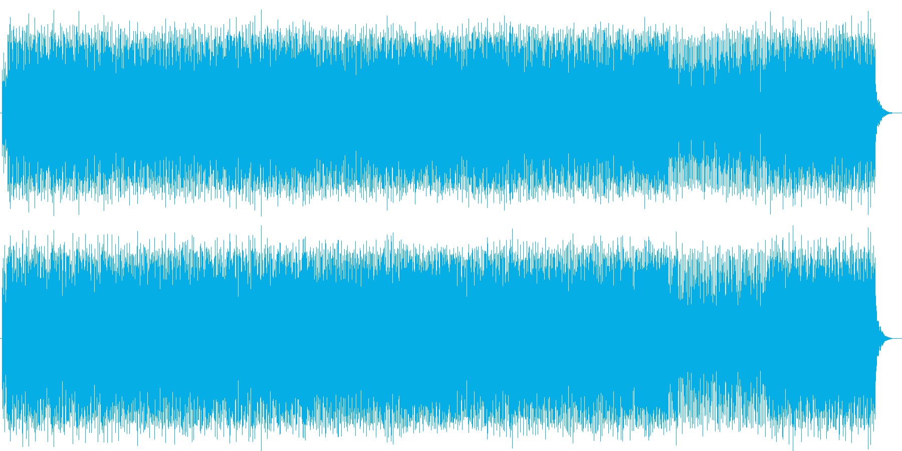 疾走感のあるポップなシンセの曲の再生済みの波形