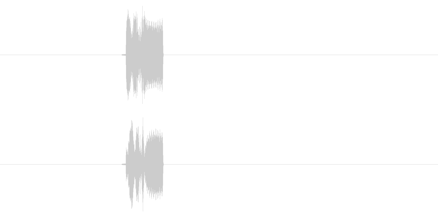 チュイン(決定音、プッシュ音)の未再生の波形