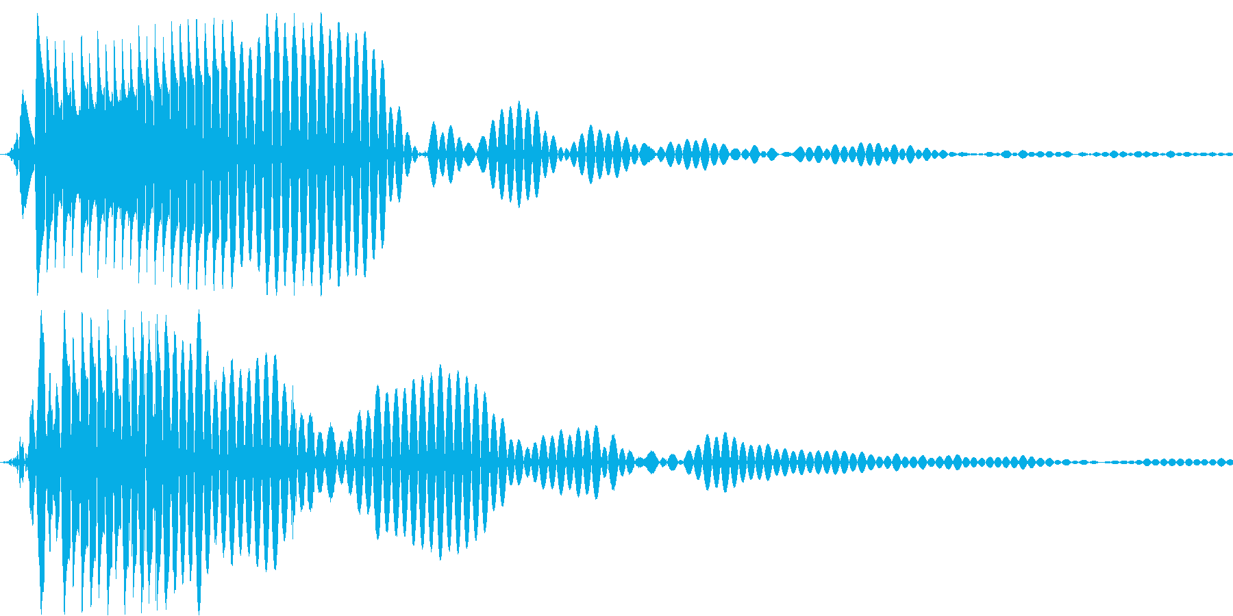 テロップ用効果音・ポンの再生済みの波形