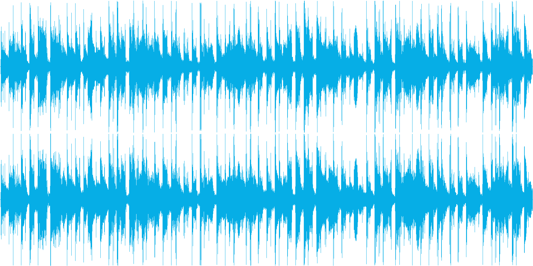 リズミックなイメージをした楽曲です。の再生済みの波形