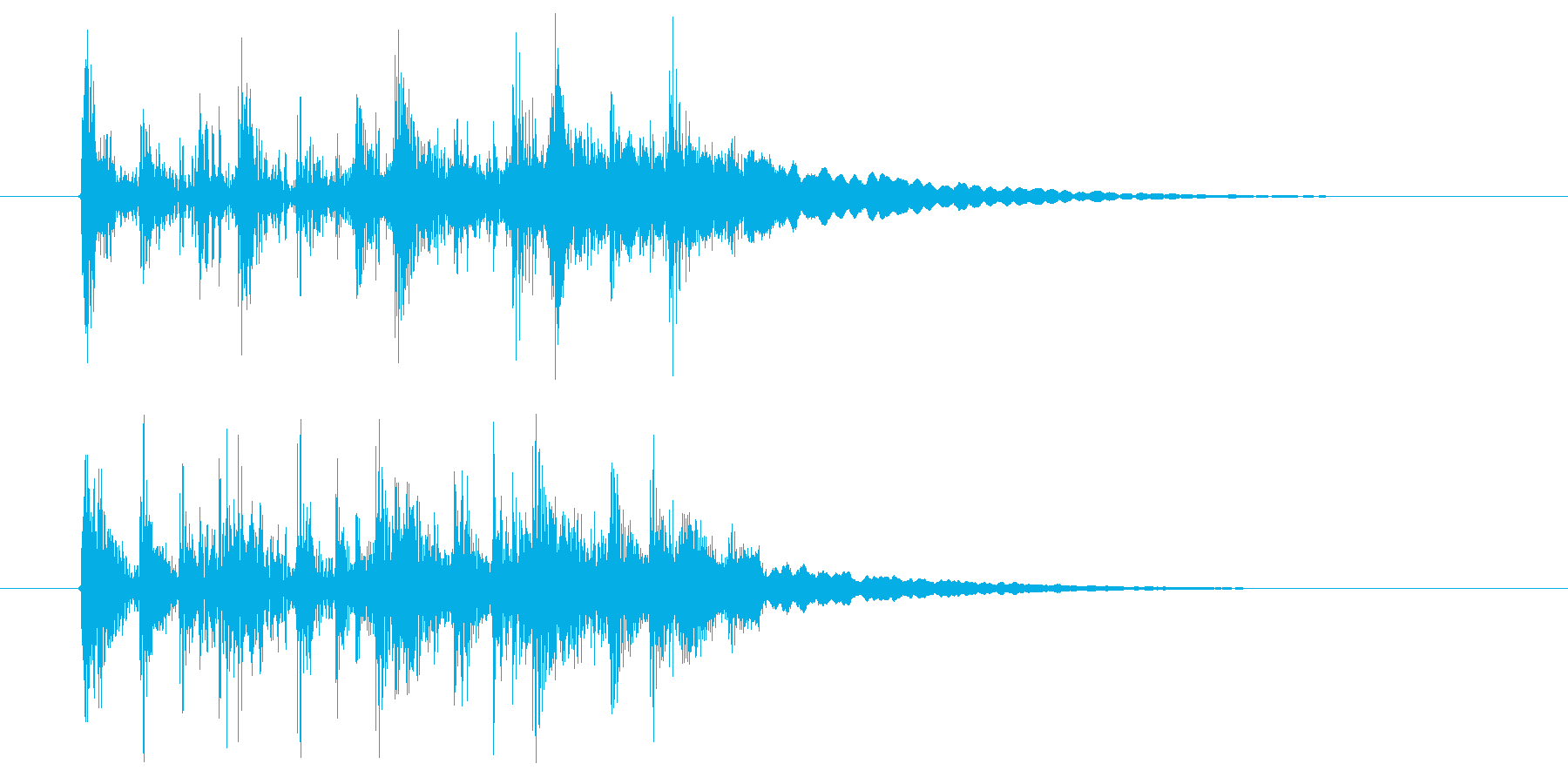 アップテンポで幻想的な音楽の再生済みの波形