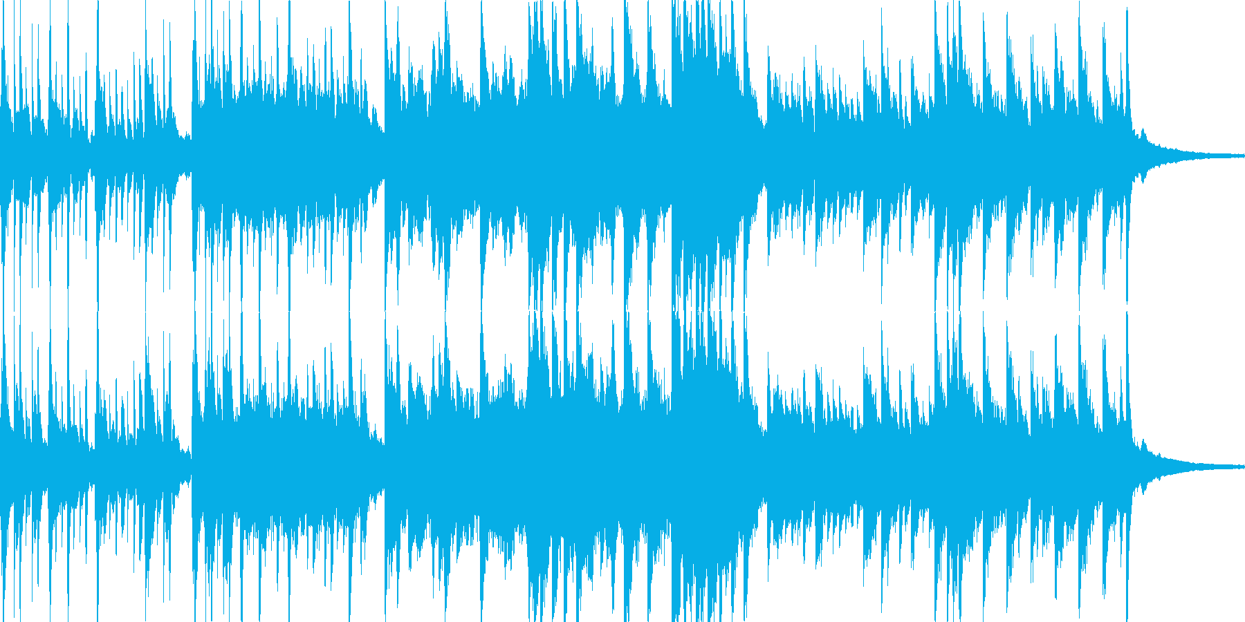 ピアノがメインの曲の再生済みの波形