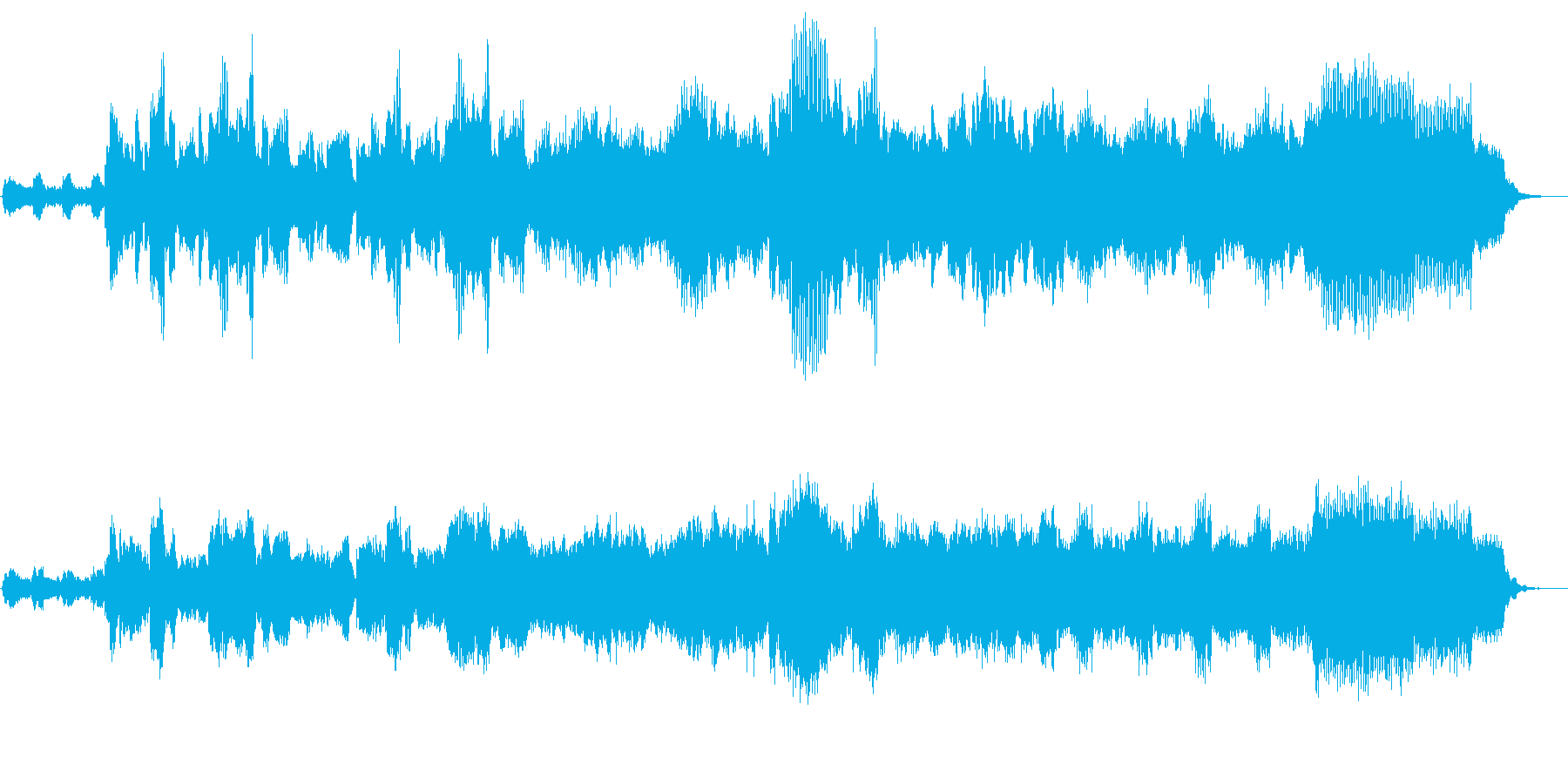 シンセサイザーとオーボエの不思議な曲の再生済みの波形