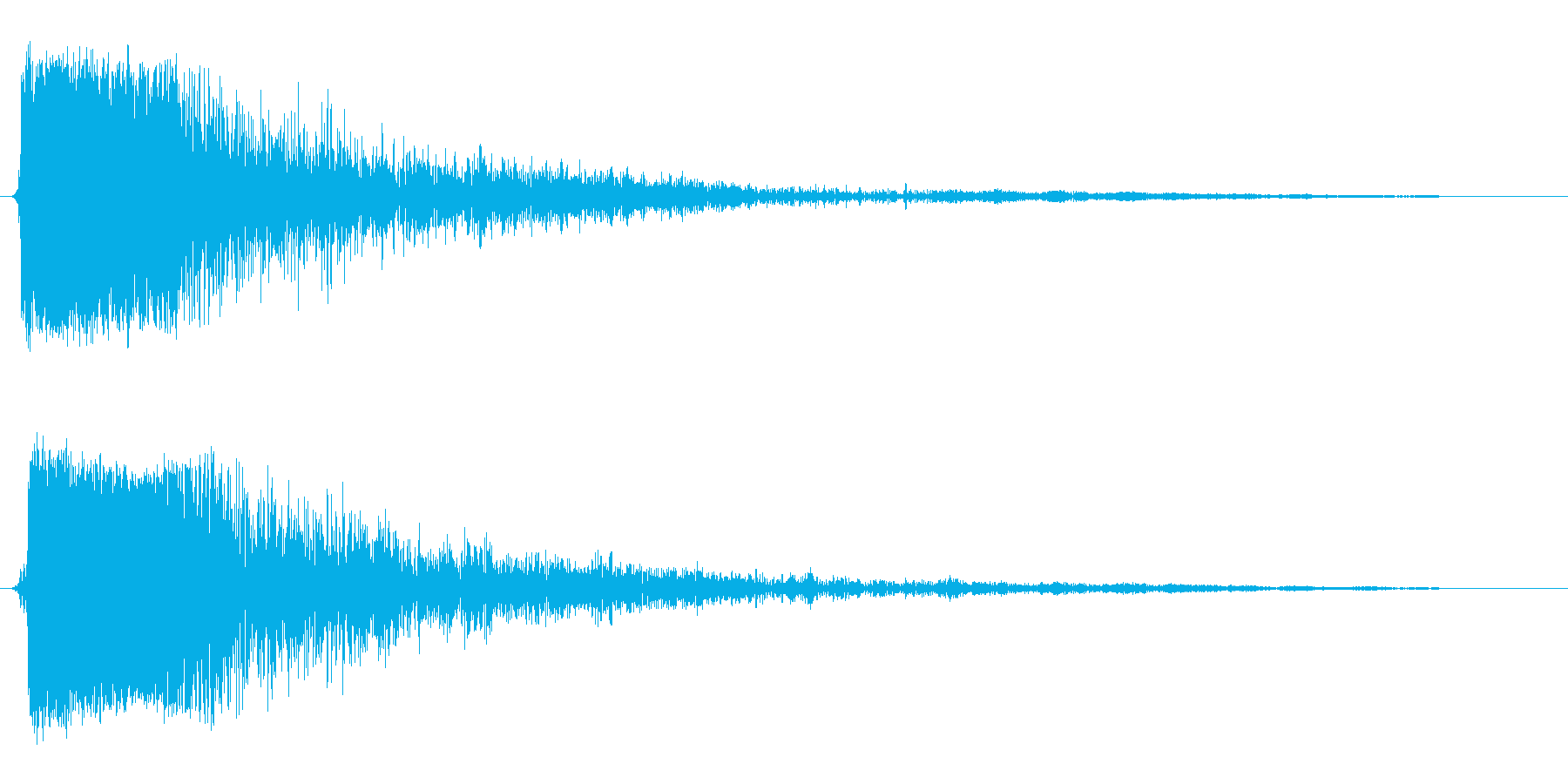 バーン!(少し高めの音色)の再生済みの波形