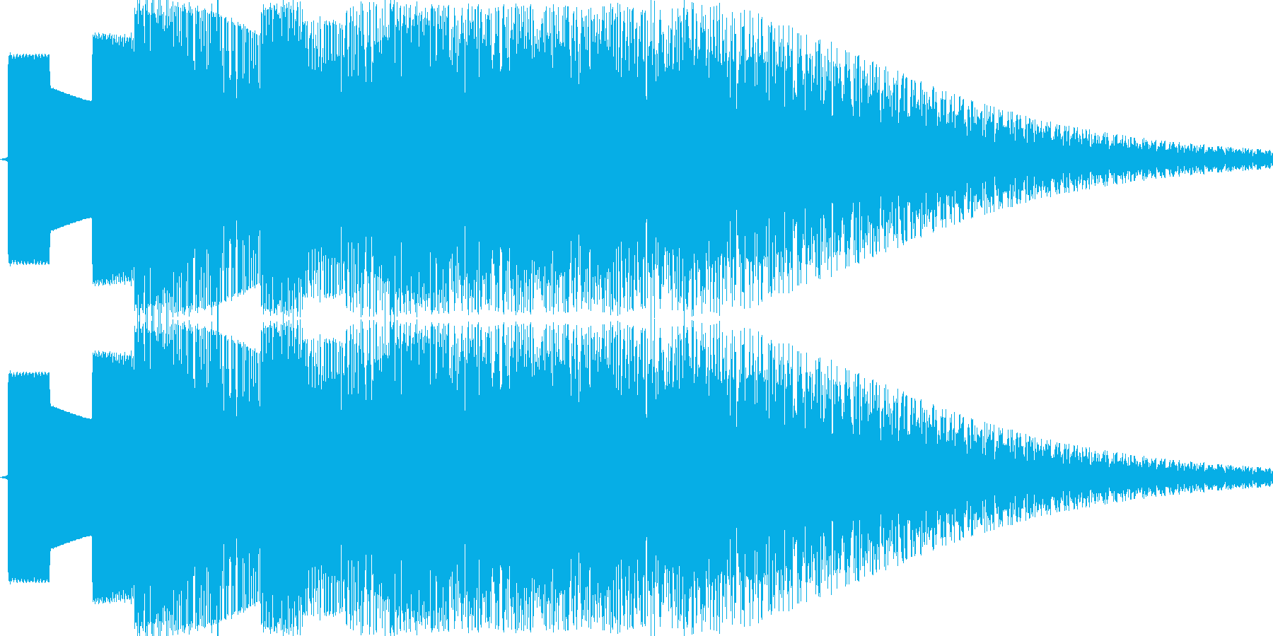 機械音のチャイムのジングルですの再生済みの波形