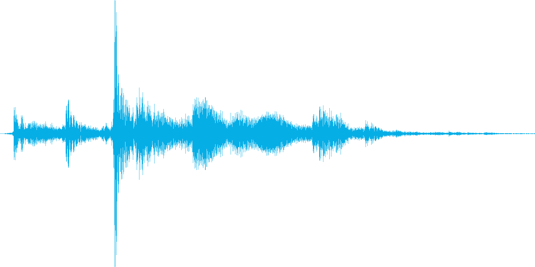 コトッとカギを置いた音2mの再生済みの波形