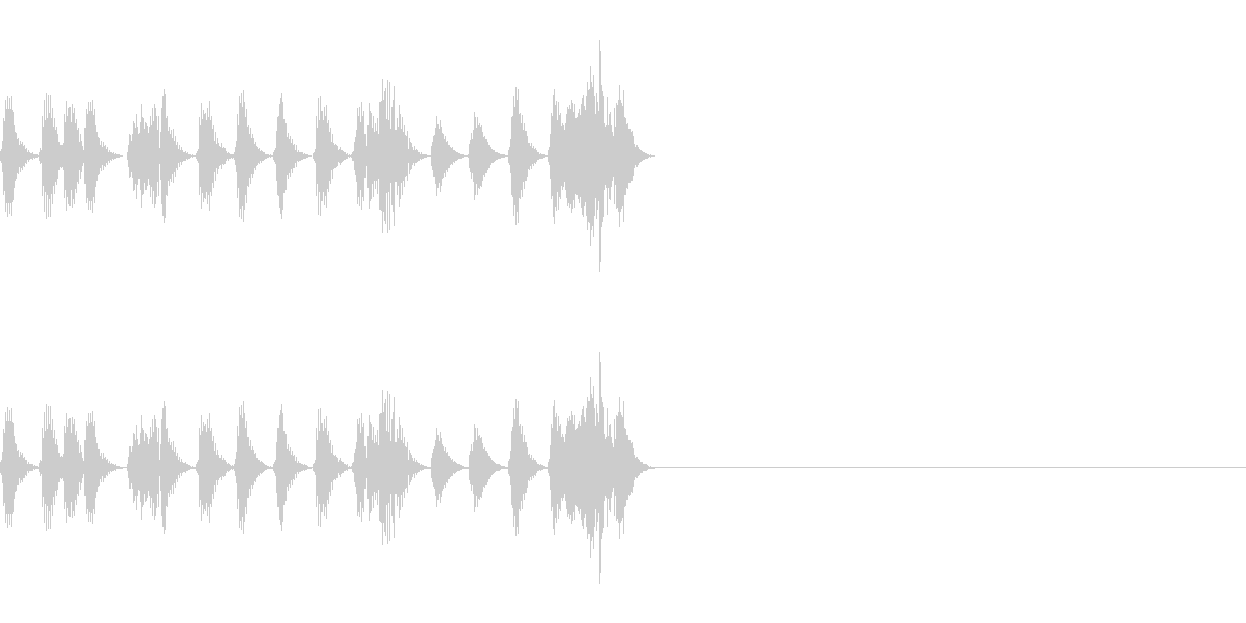 ダッシュ音の未再生の波形