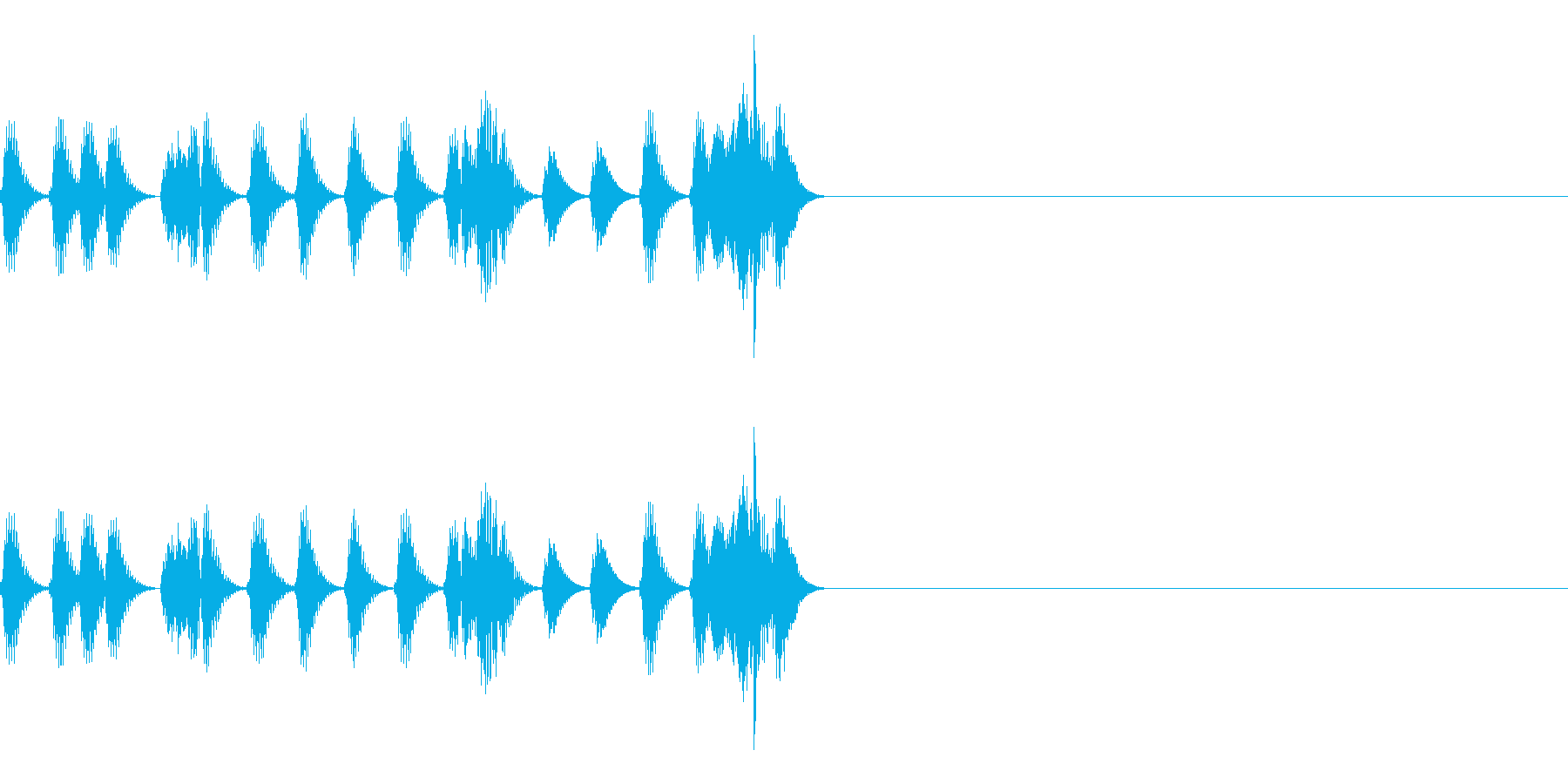 ダッシュ音の再生済みの波形