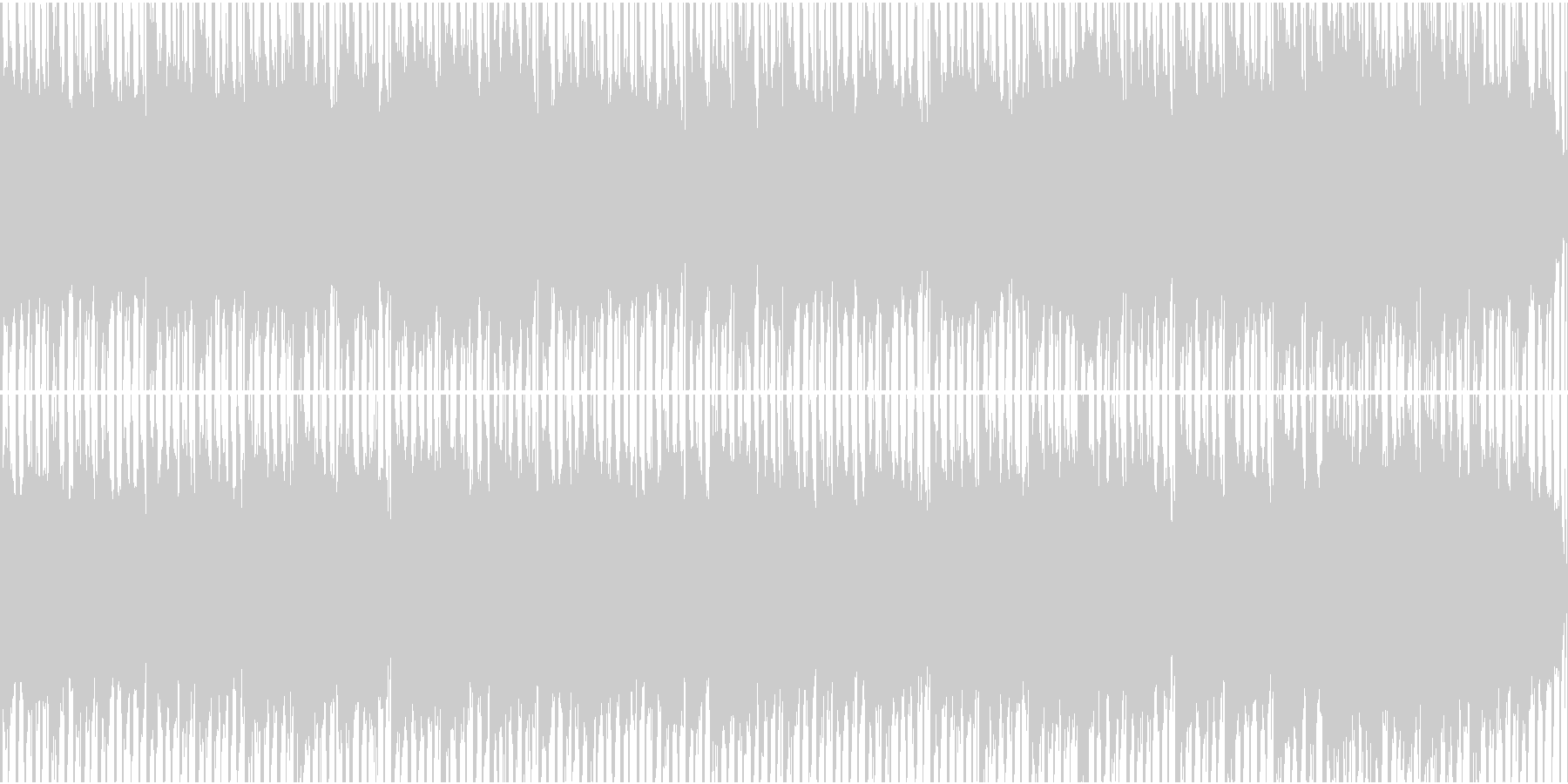 ドキュメンタリーやさしい曲2 ハウス風の未再生の波形