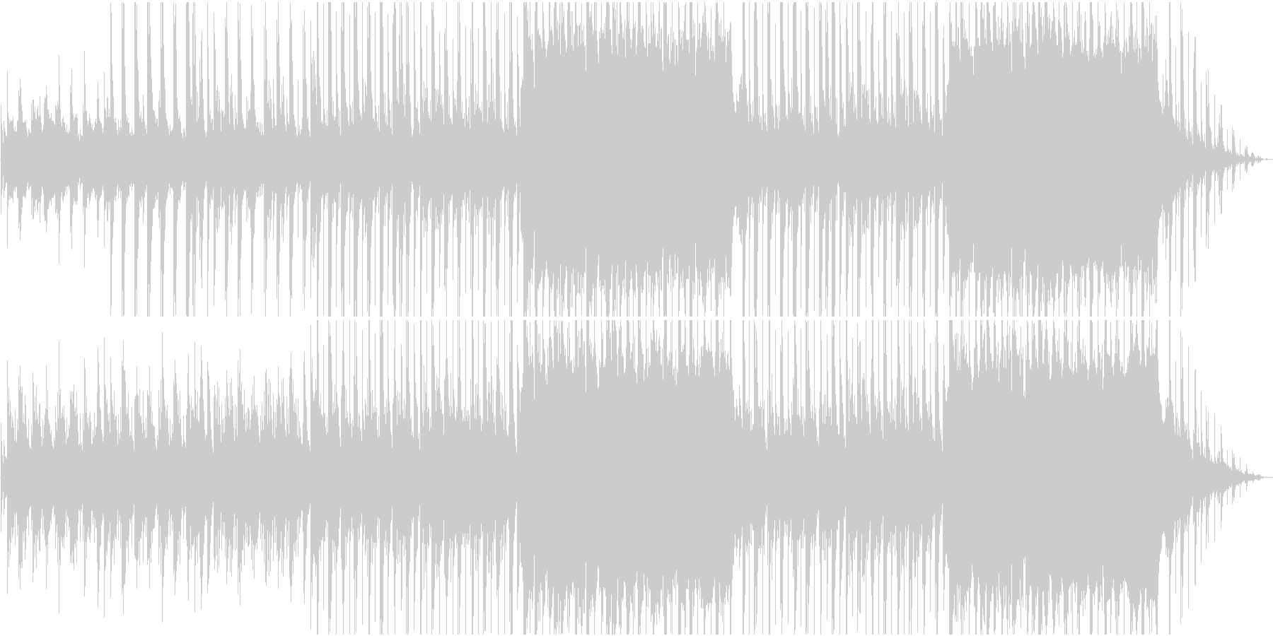 ピアノとバイオリンで奏でる癒し系の曲の未再生の波形
