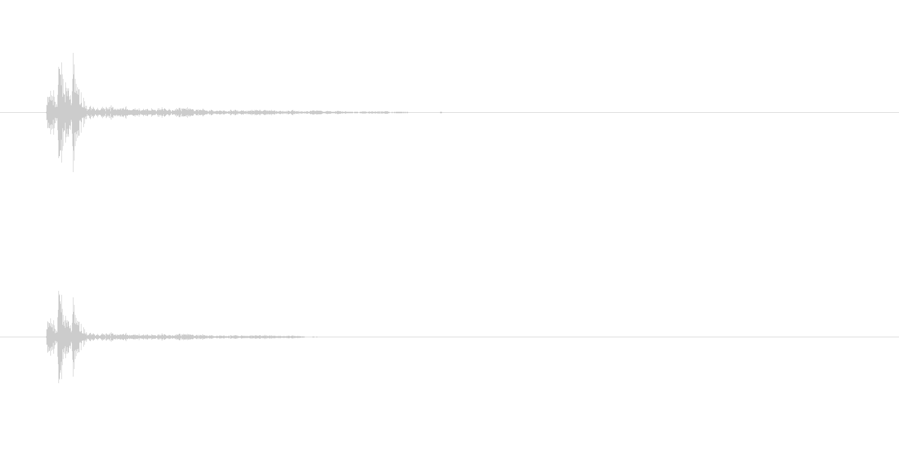 クリック音(はっきりとした音)の未再生の波形