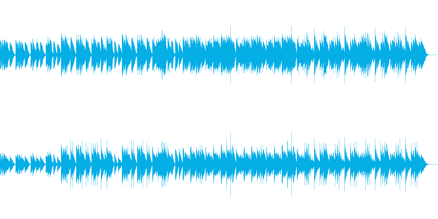 美術館をイメージしたピアノとカリンバの曲の再生済みの波形