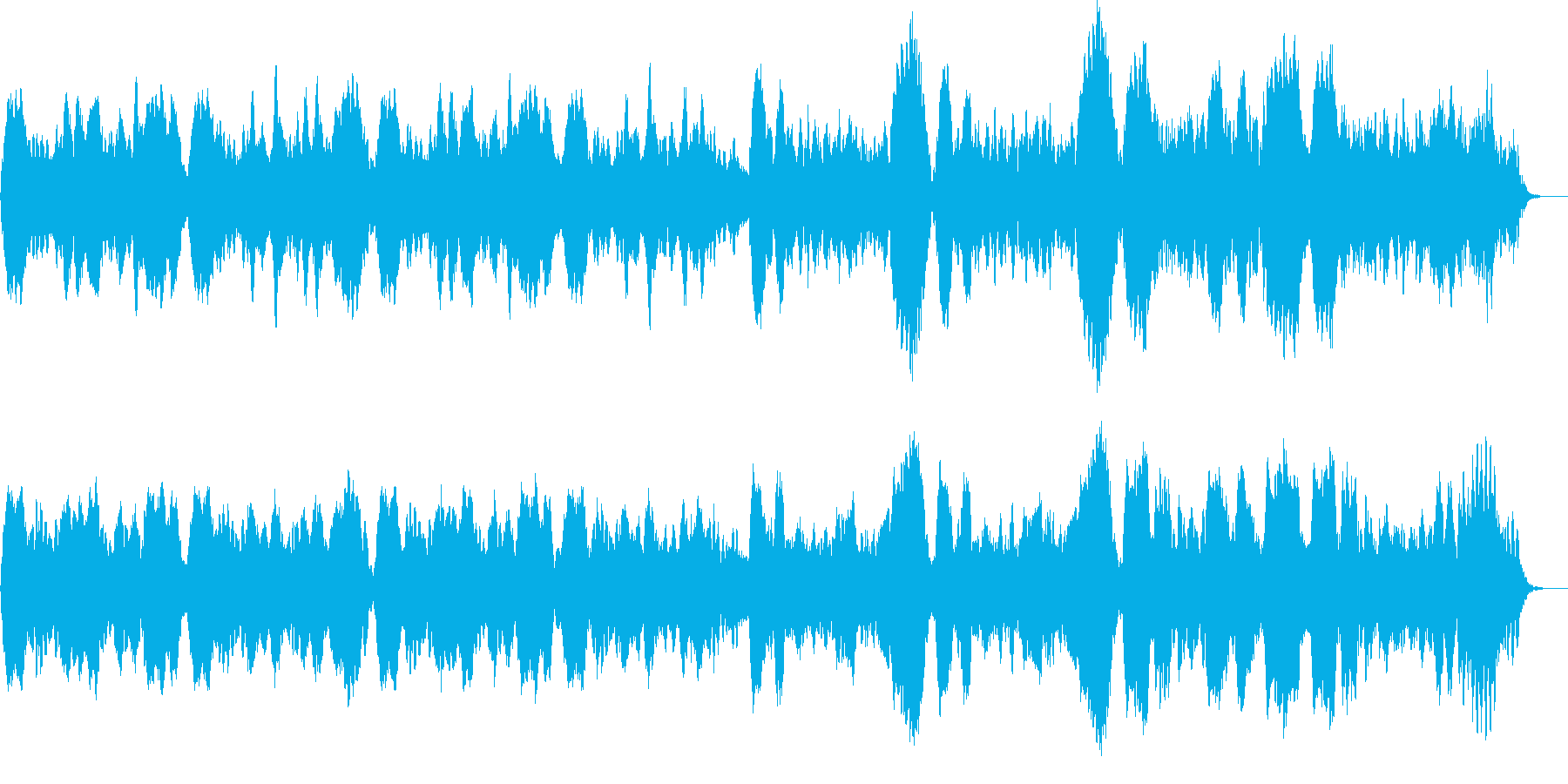 バロック調庭園イメージのオリジナル曲の再生済みの波形