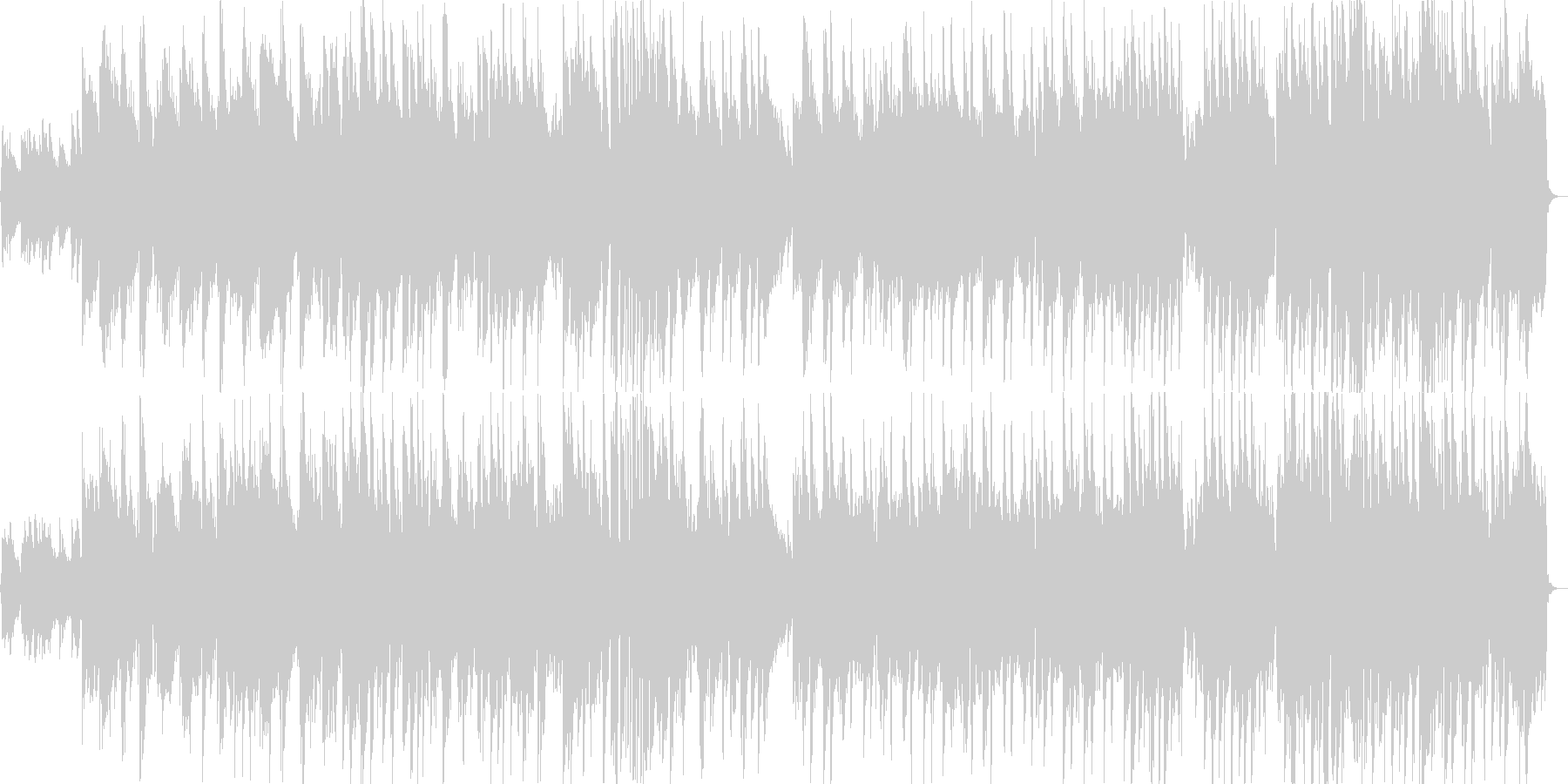 フルートの旋律による明るい雰囲気の曲の未再生の波形