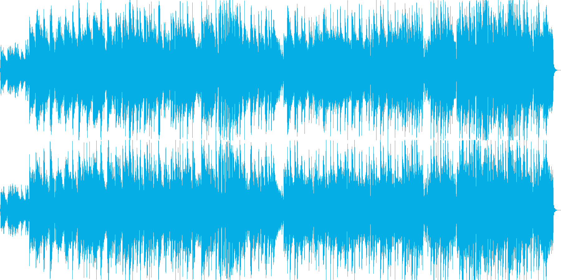 フルートの旋律による明るい雰囲気の曲の再生済みの波形