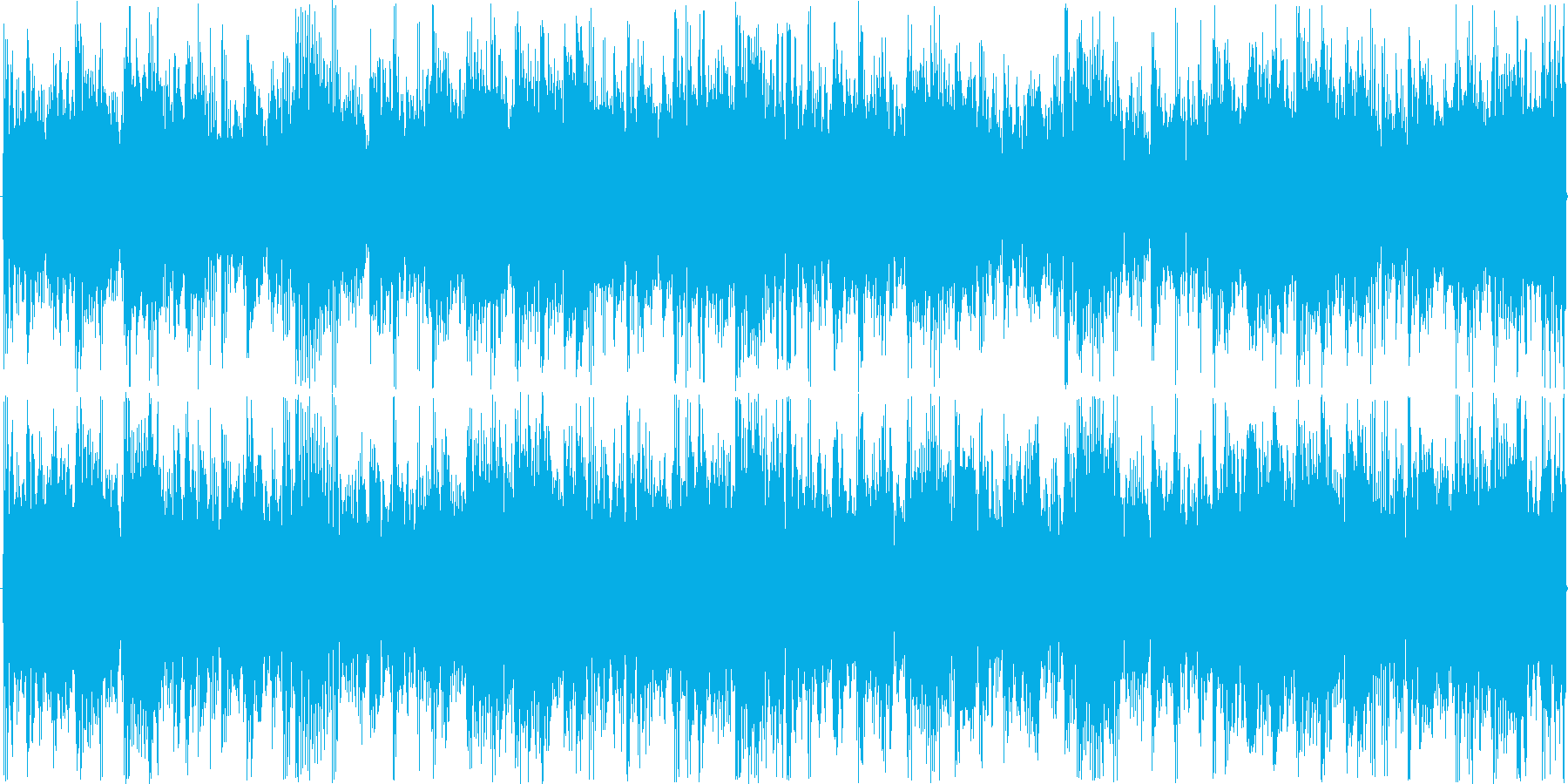 ドラムンベースを基本にした楽曲です。の再生済みの波形