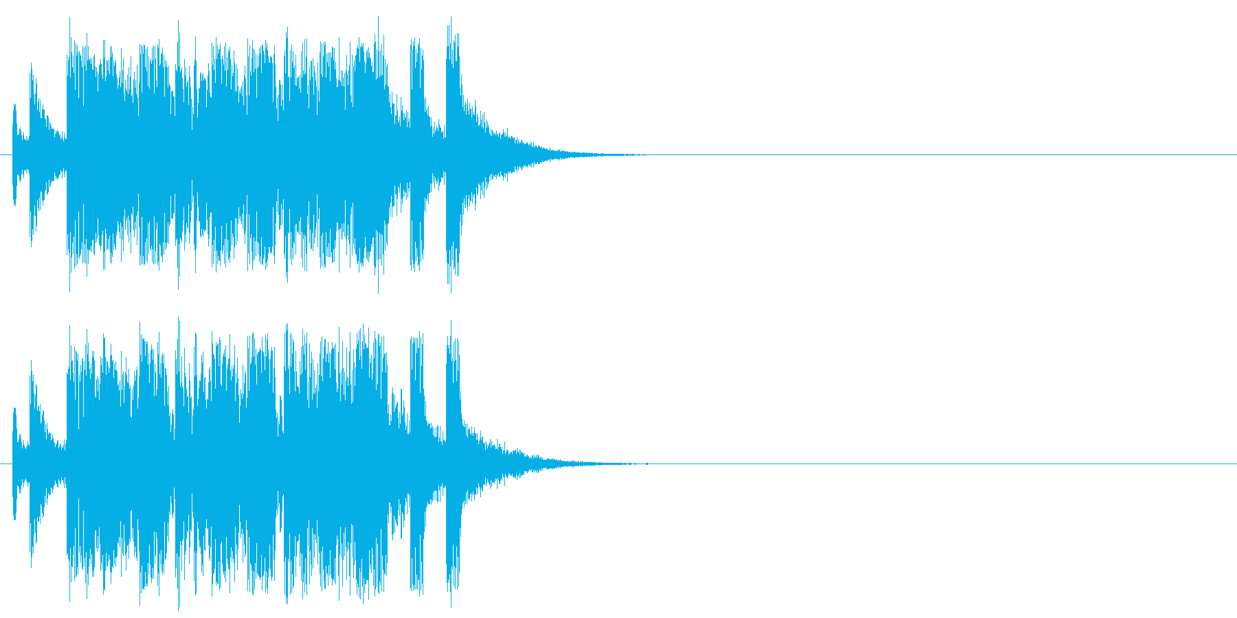 ロック系ジングルの再生済みの波形