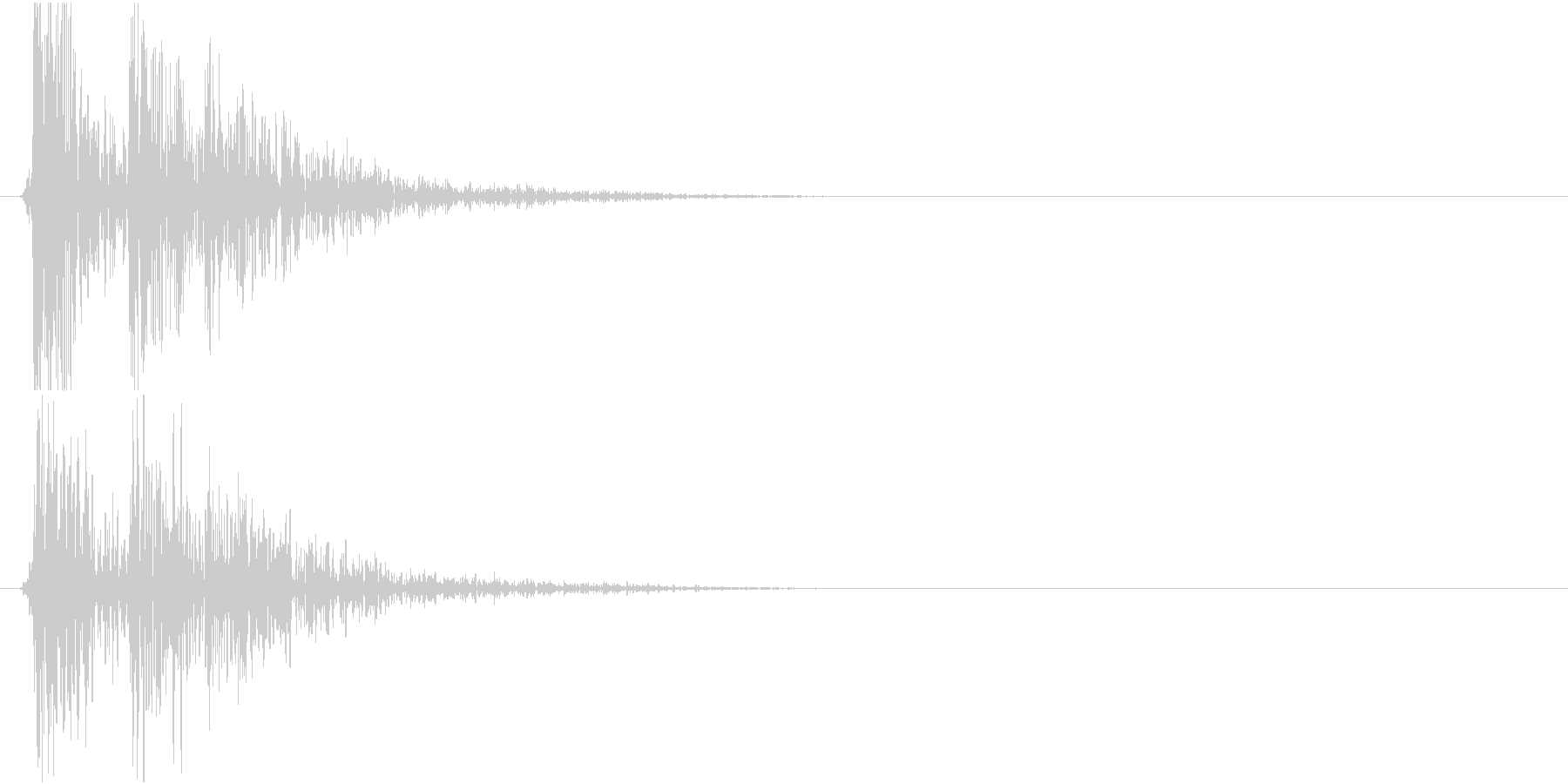 コンコロコロン・・・(物を落とした音)の未再生の波形