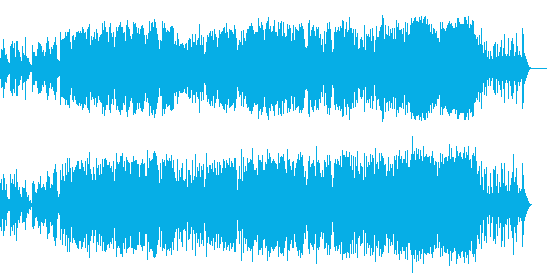幻想的な不思議な曲の再生済みの波形