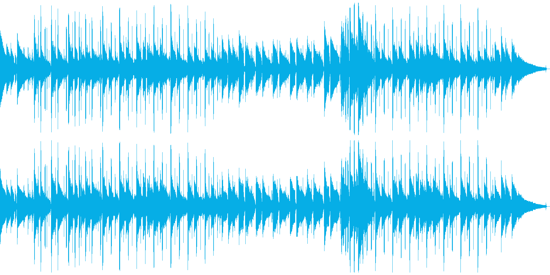 BGM 孤独感・静けさのある場面の再生済みの波形