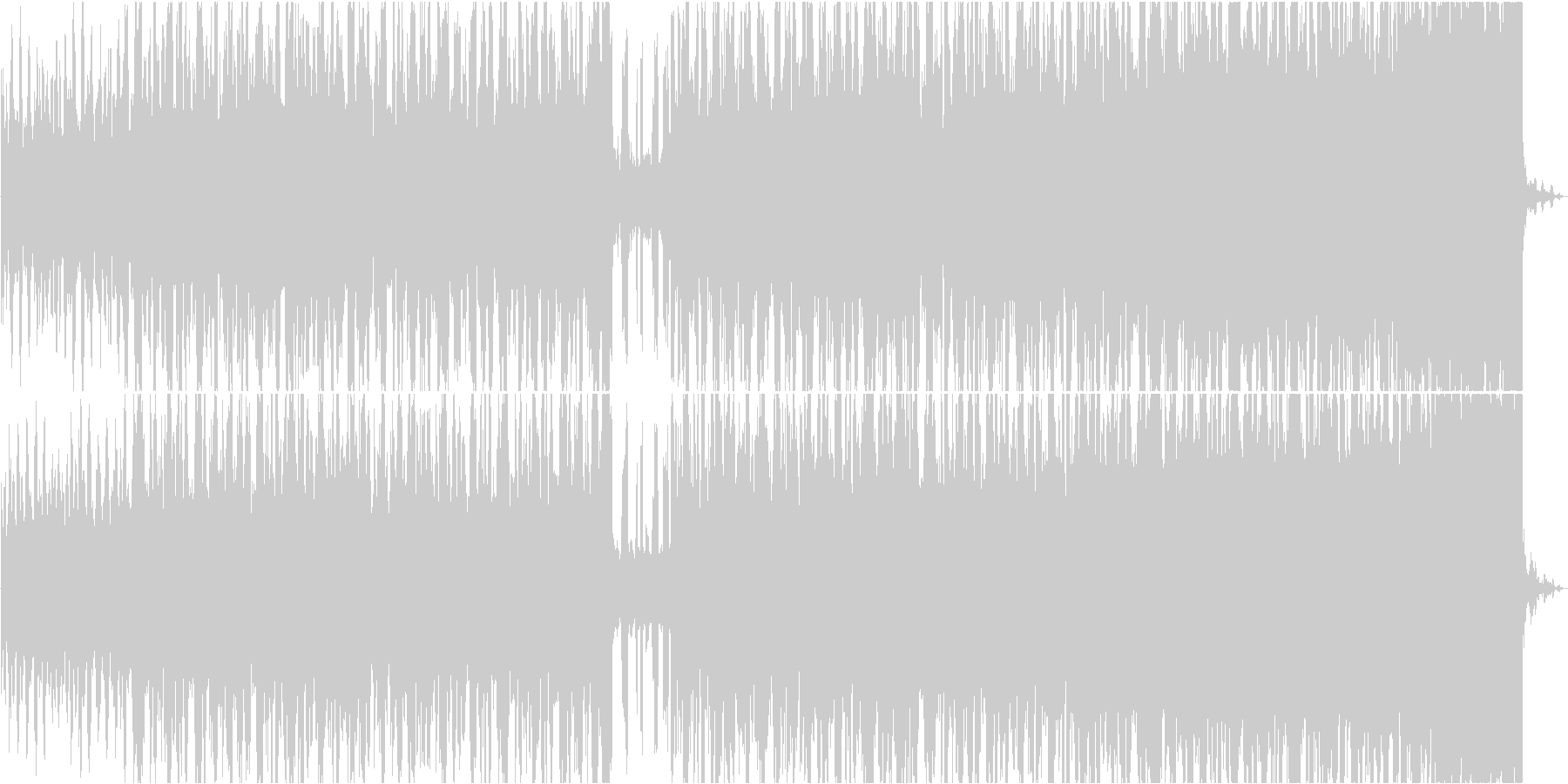 ギターのアルペジオ中心の深淵かつ静謐な曲の未再生の波形