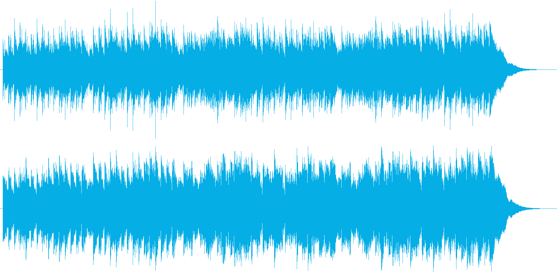 ほのぼのとしたヒーリングBGMの再生済みの波形