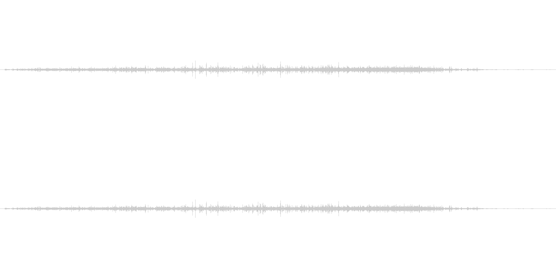 【生音】ザー(さらさら)粒が落下流れる音の未再生の波形