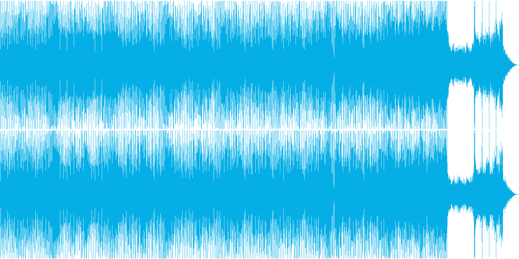 ビートに乗せて風情を感じるような曲の再生済みの波形