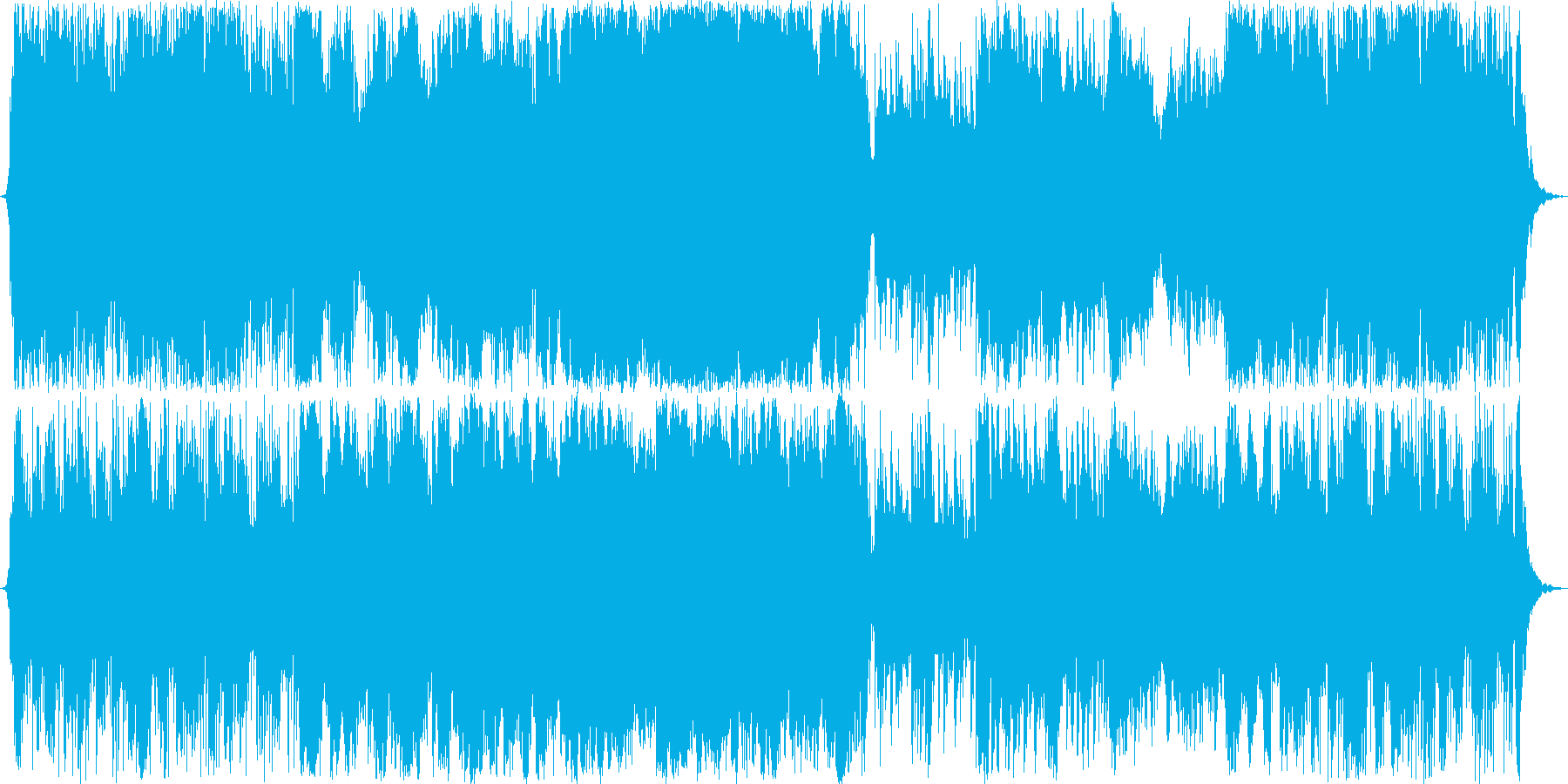 荘厳なオーケストラ曲の再生済みの波形