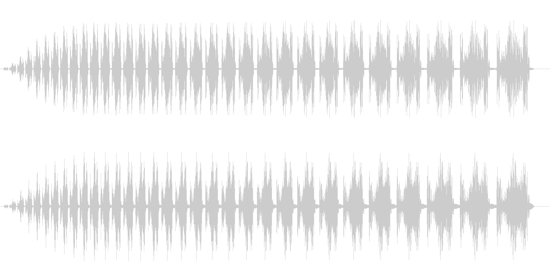 コミカル飛行音(次第に重くなる音)の未再生の波形