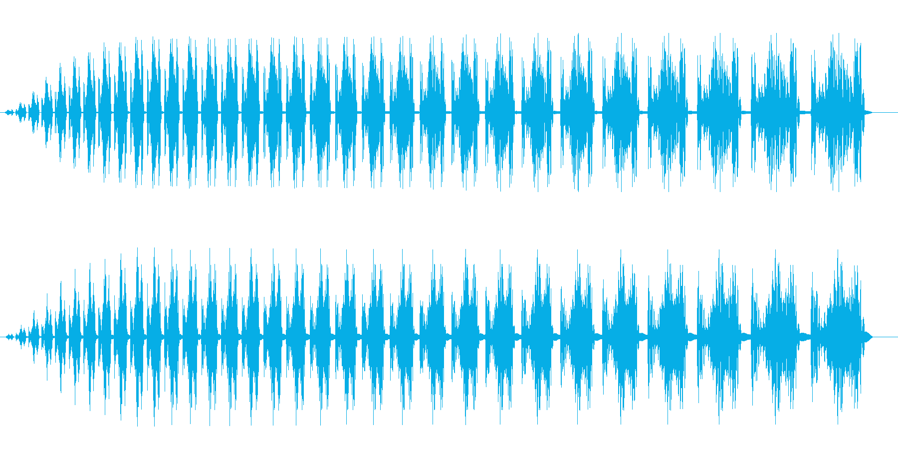 コミカル飛行音(次第に重くなる音)の再生済みの波形